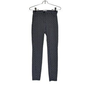 Atmosphere Women's Geometric Stretch Skinny Pants in Blue White - Sz 2
